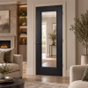 LPD Eindhoven Black 1L Clear Glazed Primed Plus Black Wood Veneer Internal Door lifestyle