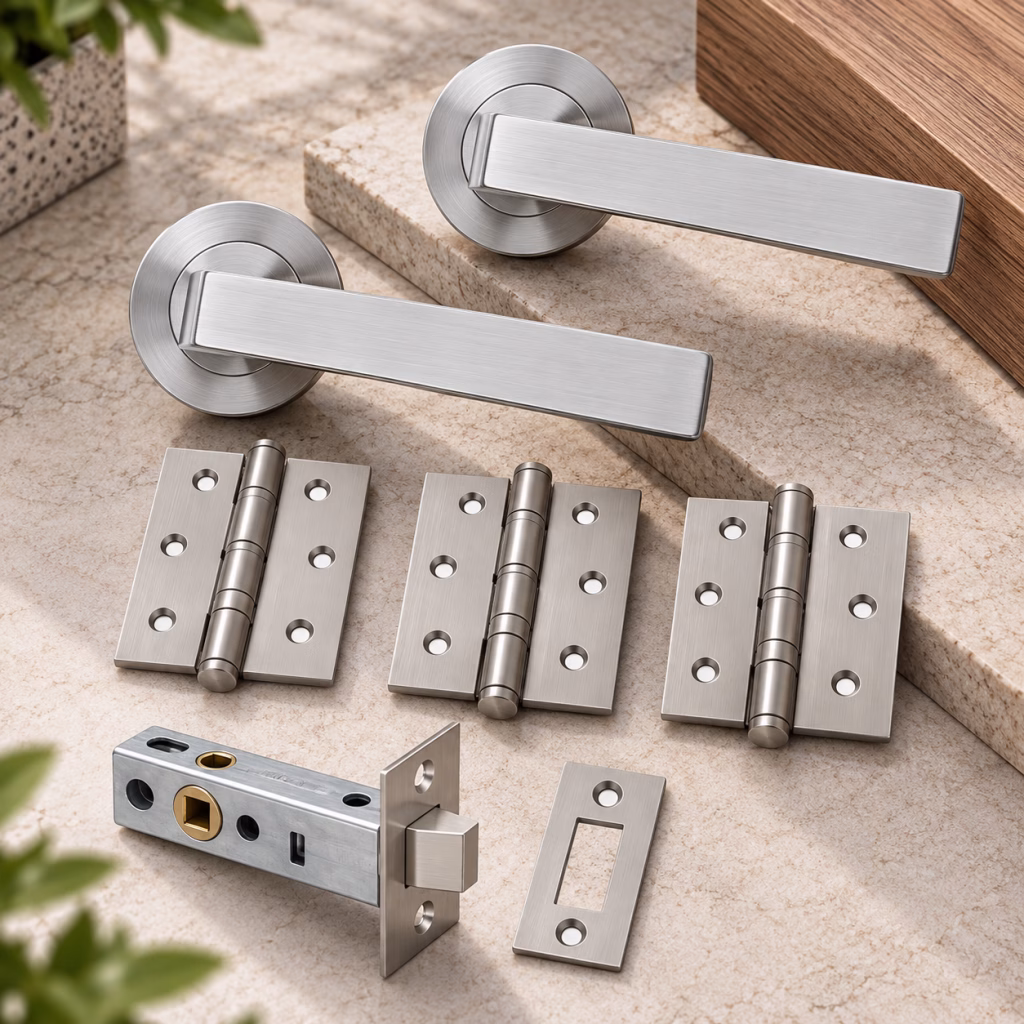 LPD Fornax Satin Chrome Tone Handle Hardware Pack