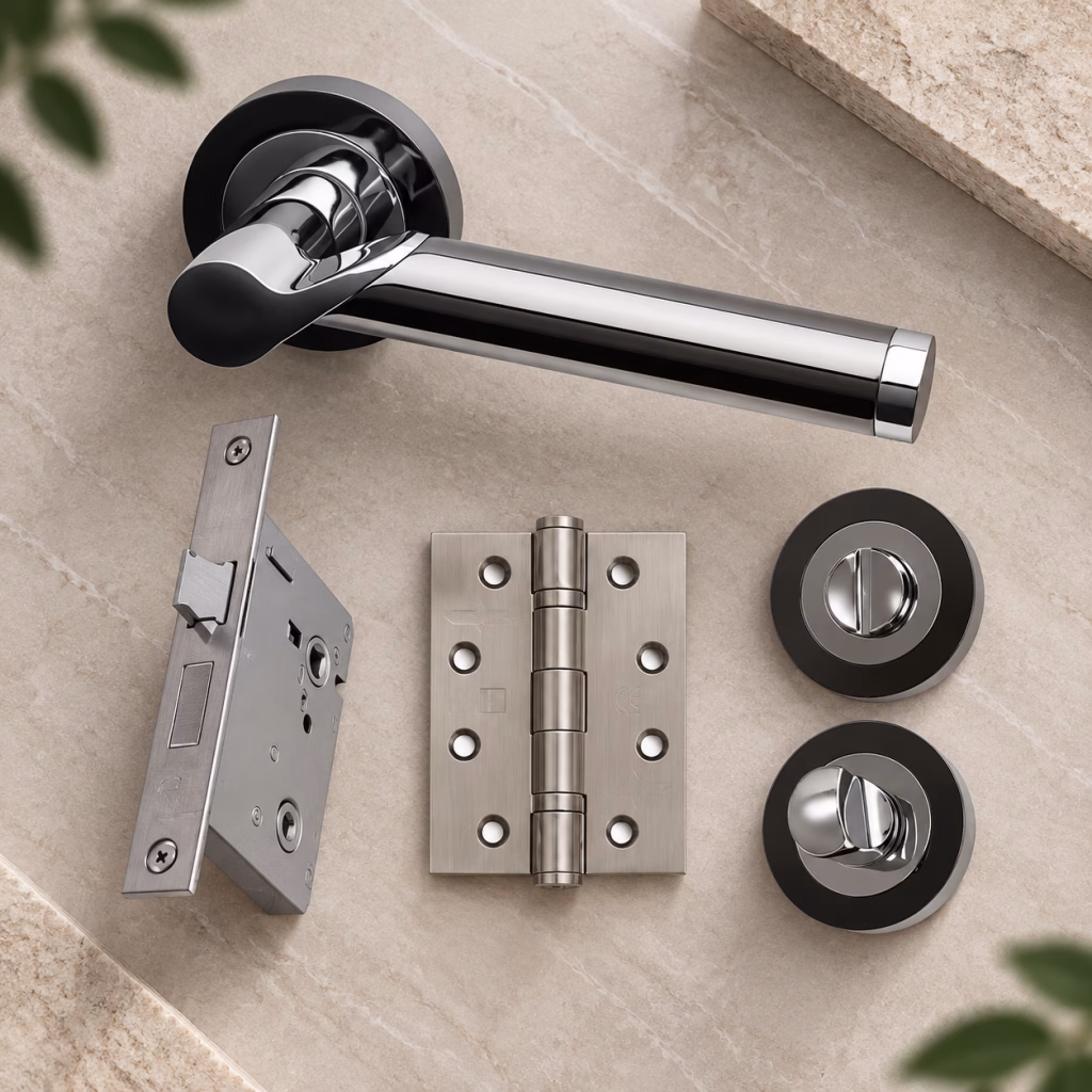 LPD Ironmongery Privacy Door Handles Hardware Pack Polaris