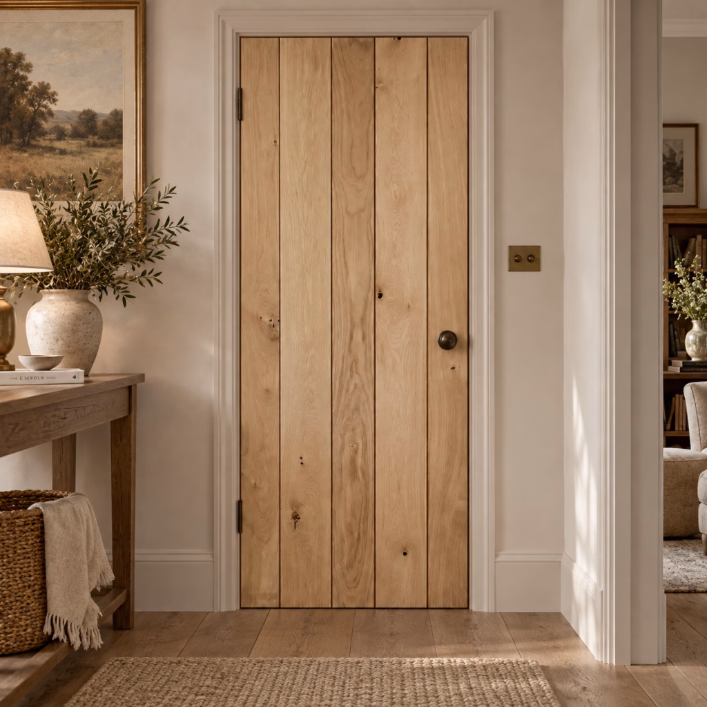 LPD Ledged Oak Traditional Unfinished White Oak Veneer Internal Door