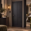 LPD Liberty Black 4 Panel Narrow Profile Smooth Pre-Finished Internal Door