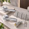 LPD Norma Satin Chrome Tone Pre-Finished Handle Hardware Pack