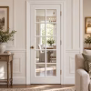 LPD SA 10L White Primed Clear Glazed Raised Mouldings Textured White Internal Door lifestyle