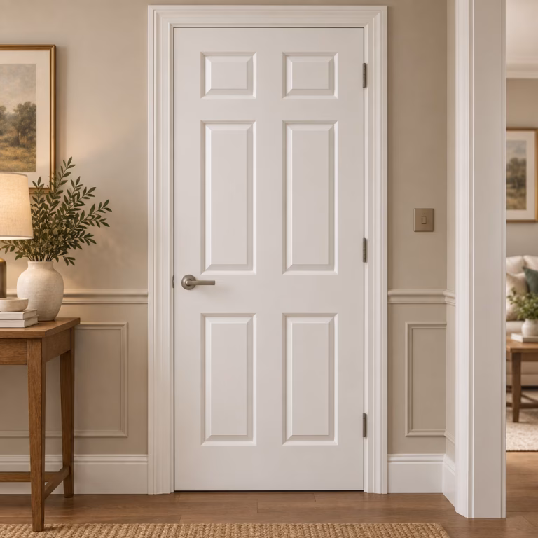 LPD Smooth 6P Square Top White Moulded Primed Internal Door