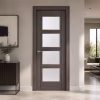 LPD Vancouver Ash Grey 4 Lite Clear Glazed Pre-Finished Internal Door Lifestyle