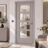 LPD Vancouver Light Grey 4L Clear Glazed Raised Mouldings Pre-Finished Internal Door lifestyle