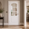 LPD White Primed Classical 6L Clear Glazed Raised Mouldings Textured White Internal Door