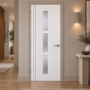 LPD White Sierra Blanco 3L Frosted Glazed Pre-Finished White Internal Door lifestyle