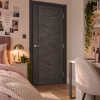 LPD Zeus Ash Grey Criss-Cross Centre Panel Pre-Finished Wood Veneer Internal Door