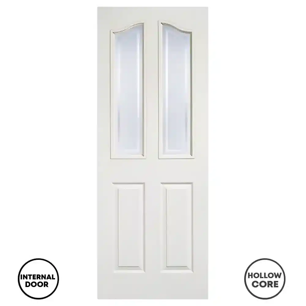LPD 2 Glazed Internal Door White Moulded Mayfair