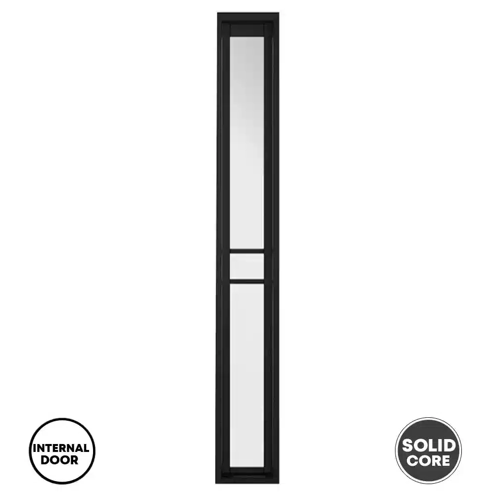 LPD Glazed Interior Door W6 Greenwich 1981 x 292 (11") - Black