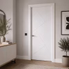 LPD Dover White Geometric Grooved Primed Internal Door Lifestyal