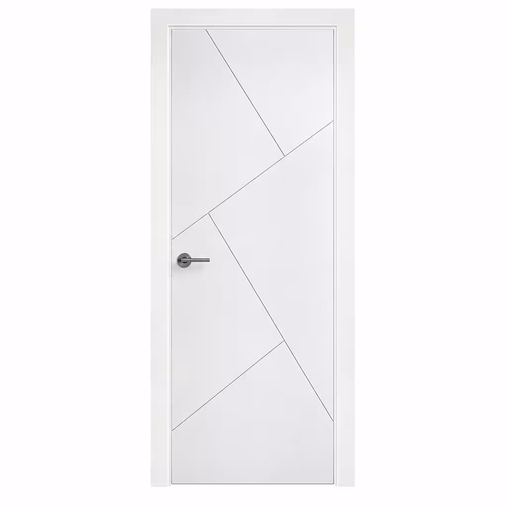 LPD Dover White Geometric Grooved Primed Internal Door
