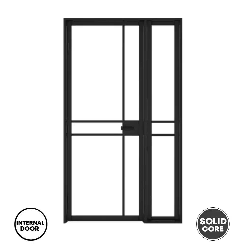 LPD Black Framed Internal Door Manhattan Universal Kit Primed