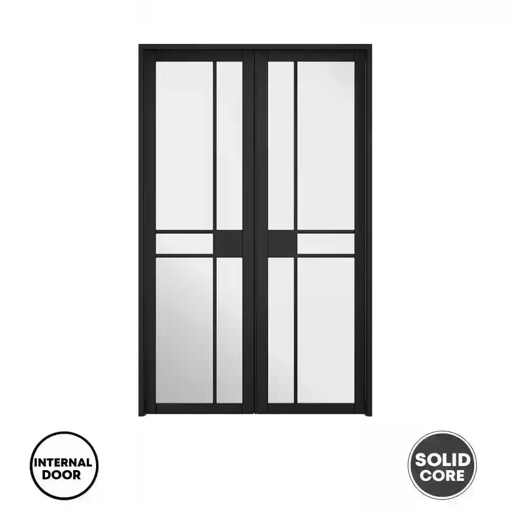 LPD Internal Door Black Greenwich Room Divider W4 49" New