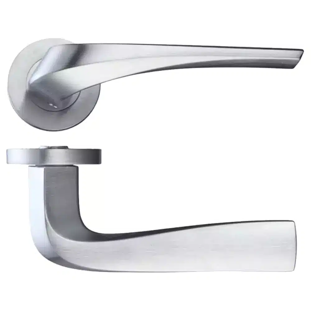 LPD Ironmongery Draco Satin Internal Door Handle Chrome Privacy Pack
