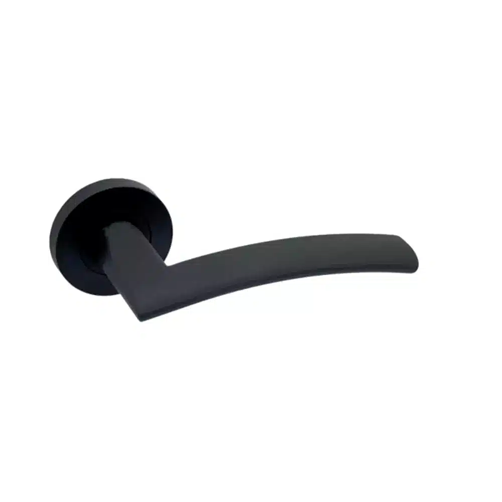 LPD Ironmongery Genoa Matt Black Handle Hardware Privacy Pack