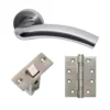 LPD Jupiter Silver Satin Chrome Handle Hardware Pack