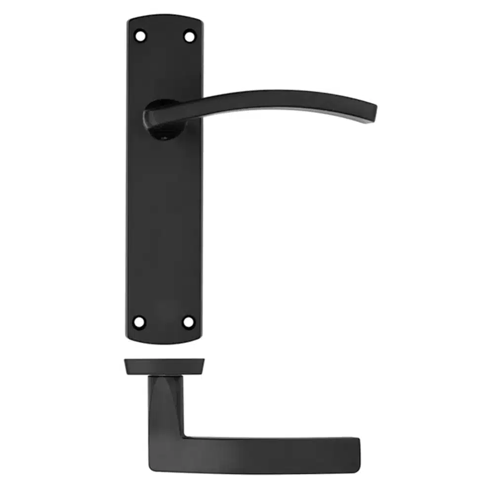 LPD Ironmongery Oxford Matt Black Privacy Handle Pack