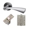 LPD Pluto Silver Satin Chrome Handle Hardware Pack
