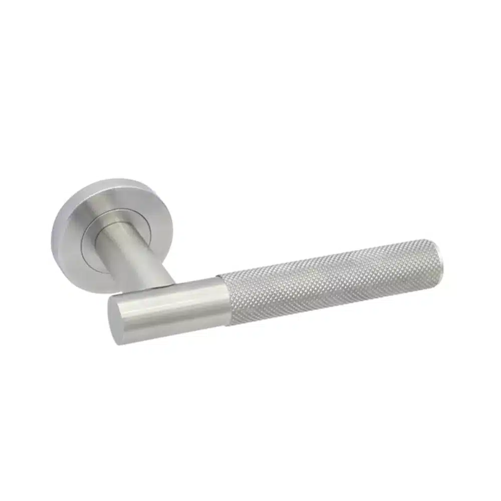 LPD Ironmongery Privacy Door Handle Pack Lugano Satin Chrome