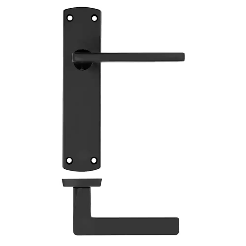 LPD Ironmongery Privacy Handle Matt Black Chester Pack