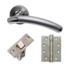 LPD Saturn Silver Polished & Satin Chrome Handle Hardware Pack
