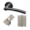 LPD Sirus Chrome Lever on Rose Handle Hardware Pack