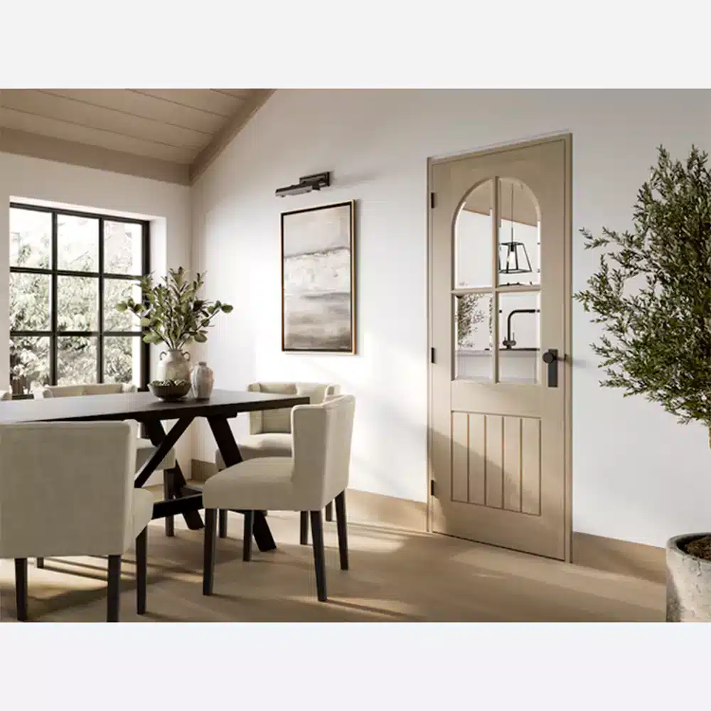 LPD Mexicano Blonde Oak Door Arched Square Top Glazed