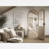 LPD Mexicano Oak Internal Door Arched Glazed Blonde