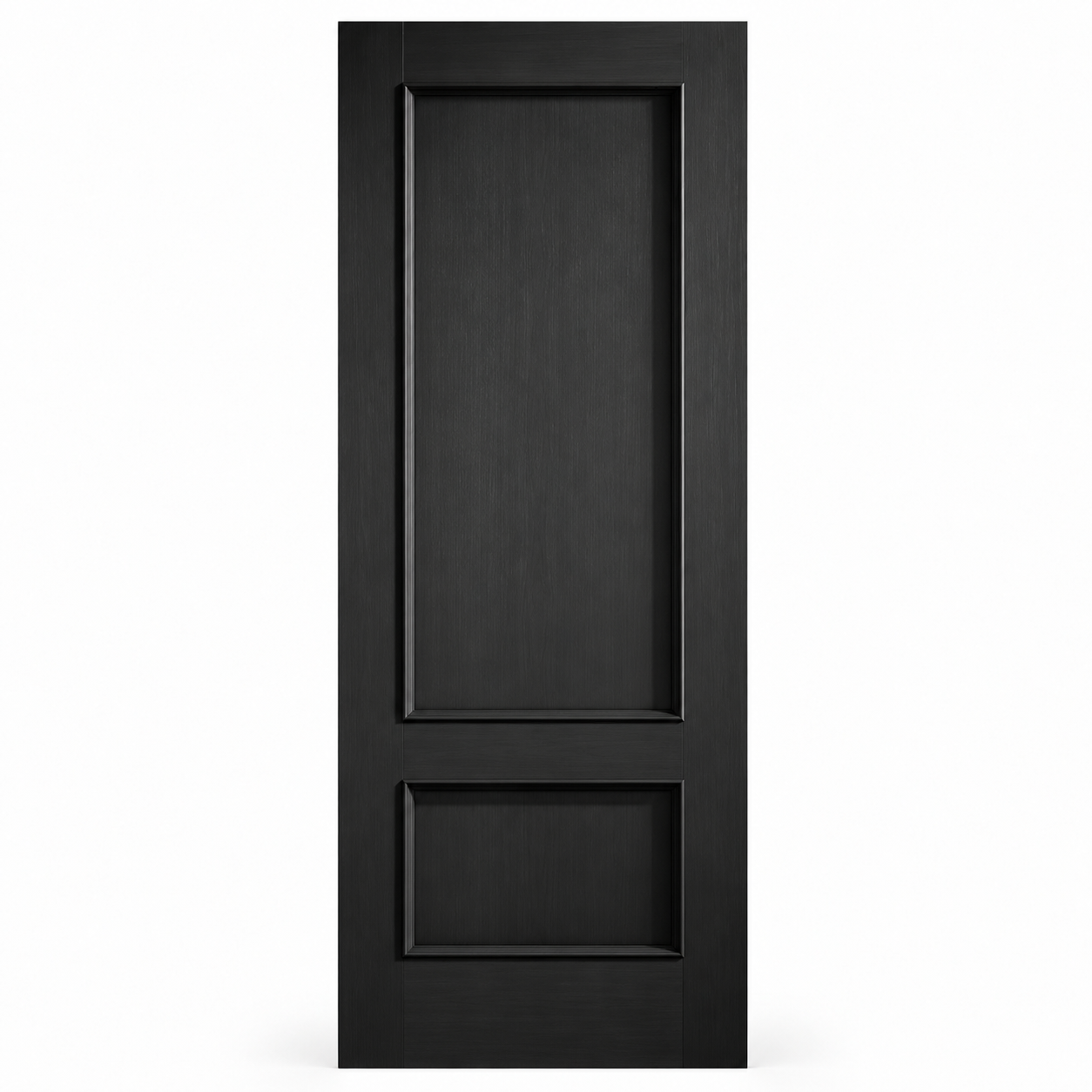 LPD Murcia Charcoal Black 2 Panel Raised Mouldings Pre-finished Black Wood Veneer Internal Door