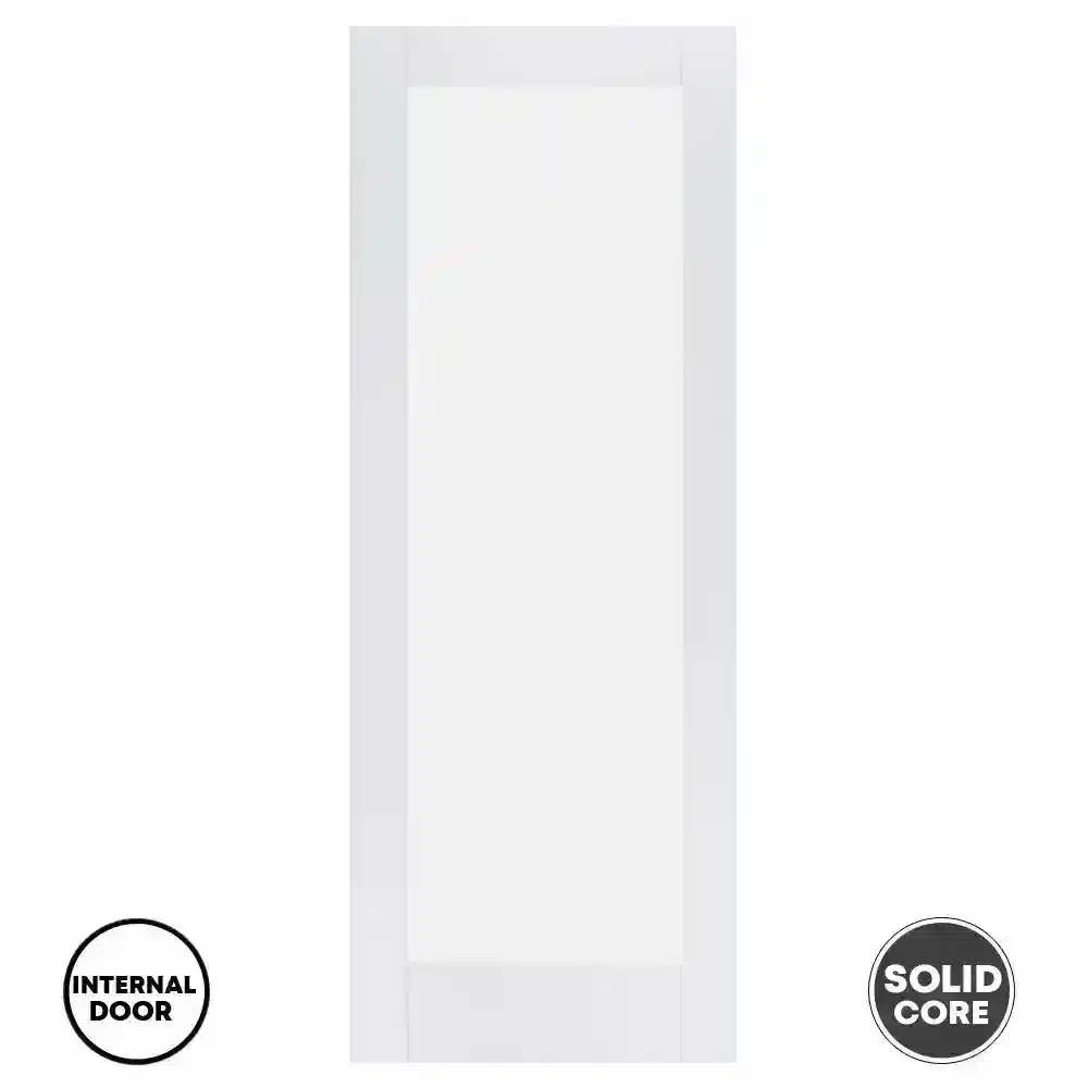 LPD Pattern 10 Frosted Glazed Internal Door 1L - White