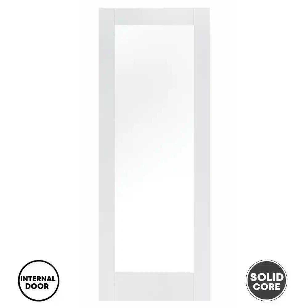 LPD Pattern 10 Solid Clear White Glazed Internal Door