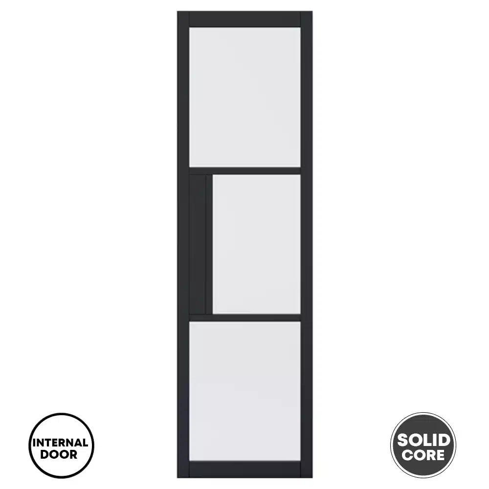 LPD Tribeca Sidelight With Lock Block Internal Door Black 23