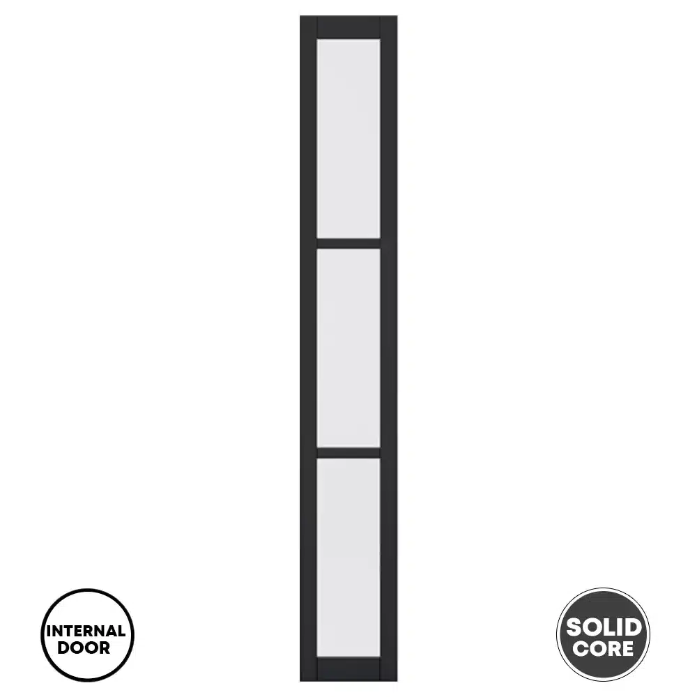 LPD Tribeca Sidelight Block Internal Door Black W6 11"