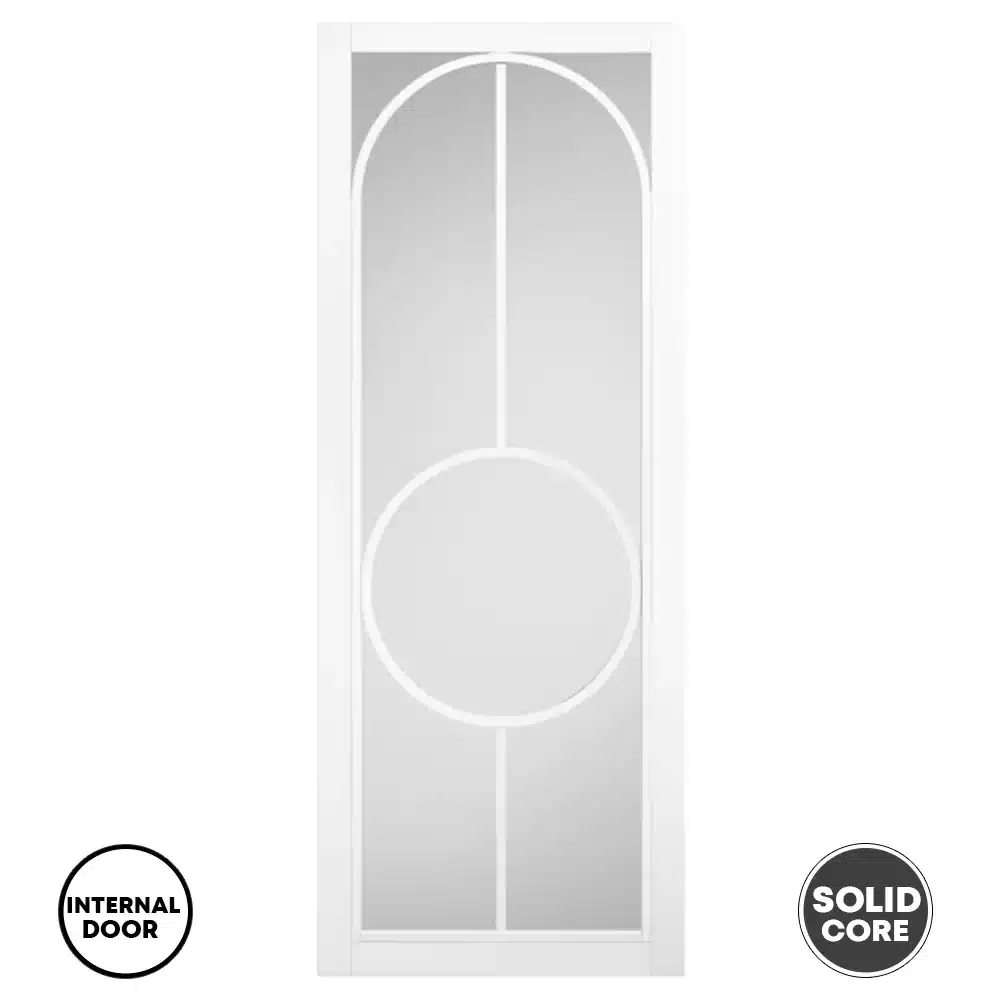 LPD Clear Glazed Pre-finished White Internal Door Bowery