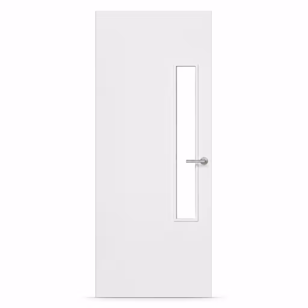 PREMDOR White Primed 1L Side Clear Glazed Smooth Internal FD60 Office Fire Door