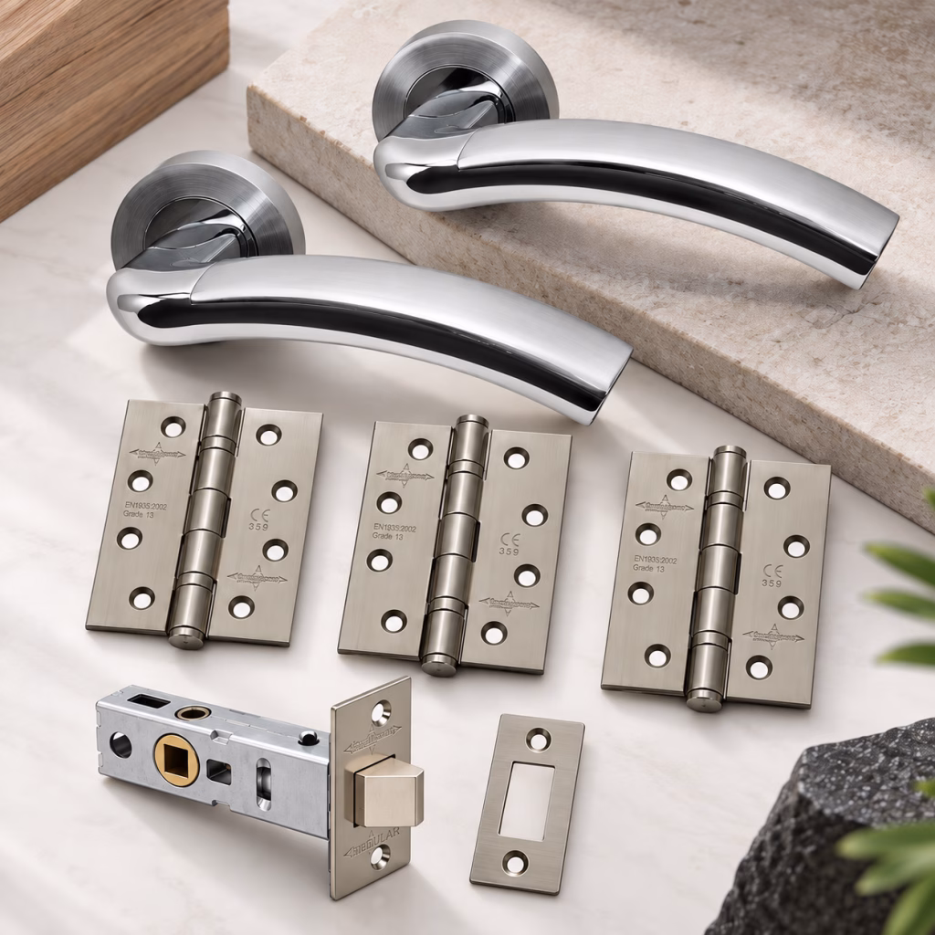 LPD Jupiter Silver Satin Chrome Handle Hardware Pack