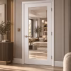LPD Pattern 10 White Primed 1L Clear Glazed Centre Panel Solid Engineered Core Internal Door lifestyle