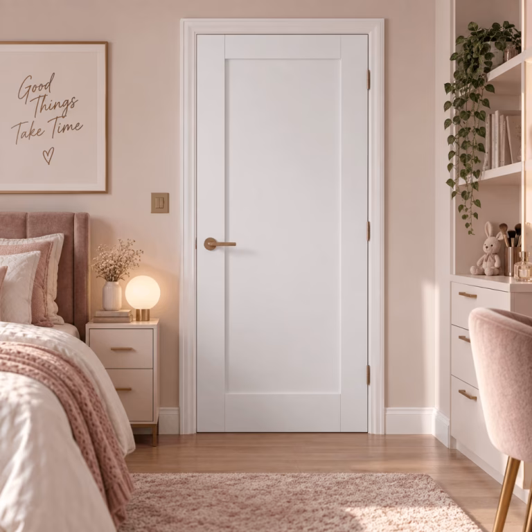LPD Pattern 10 White Primed One Recessed Panel Solid Engineered Core Internal Door