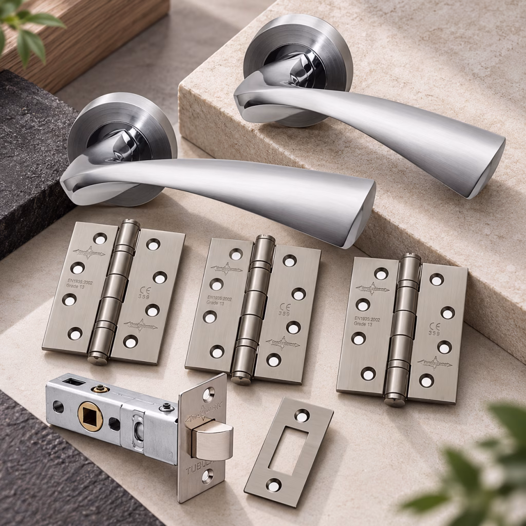 LPD Pluto Silver Satin Chrome Handle Hardware Pack