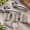 LPD Saturn Silver Polished & Satin Chrome Handle Hardware Pack lifestyle
