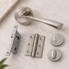 LPD Solar Chrome Tone Privacy Handle Hardware Pack lifestyle