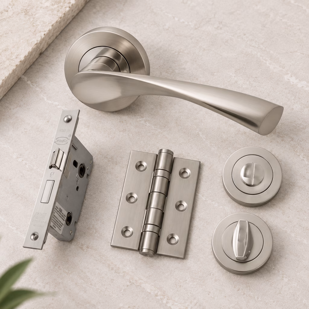 LPD Solar Chrome Tone Privacy Handle Hardware Pack