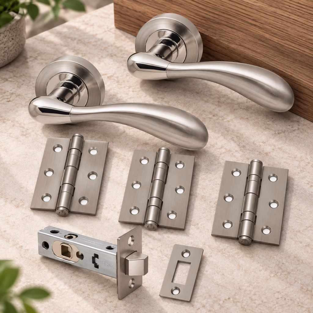 LPD Venus Silver Polished Chrome & Satin Nickel Handle Hardware Pack
