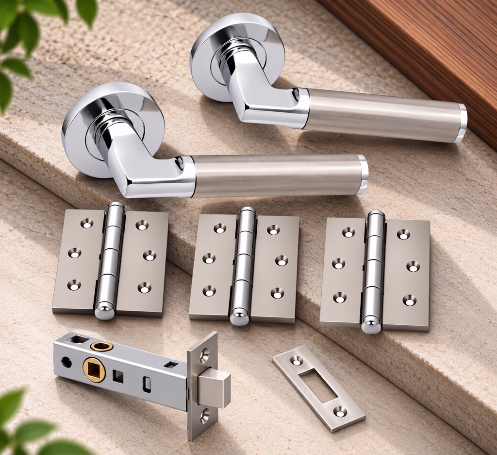 LPD Verona Chrome Tone Contemporary Handle Hardware Pack