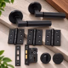 LPD Verona Matt Black Contemporary Privacy Handle Hardware Pack lifestyle