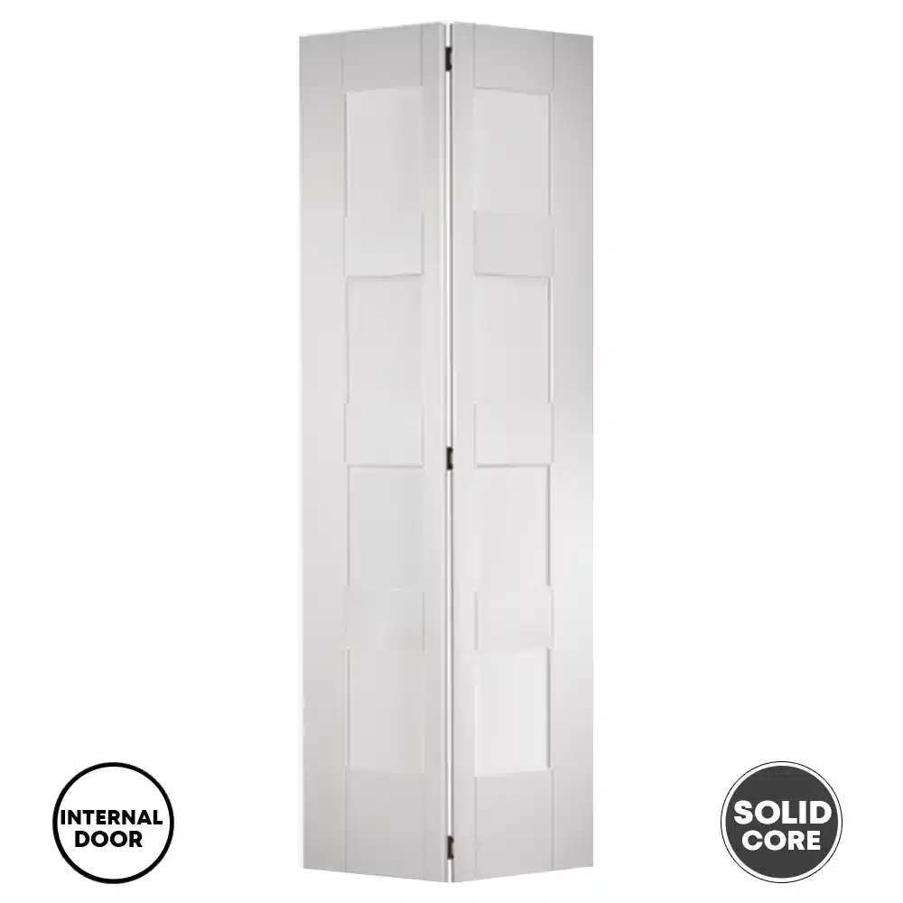 LPD Bi-fold Internal Door White Shaker Glazed 4L