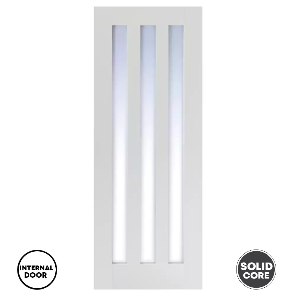 LPD White Utah Primed Glazed Internal Door 3L Clear