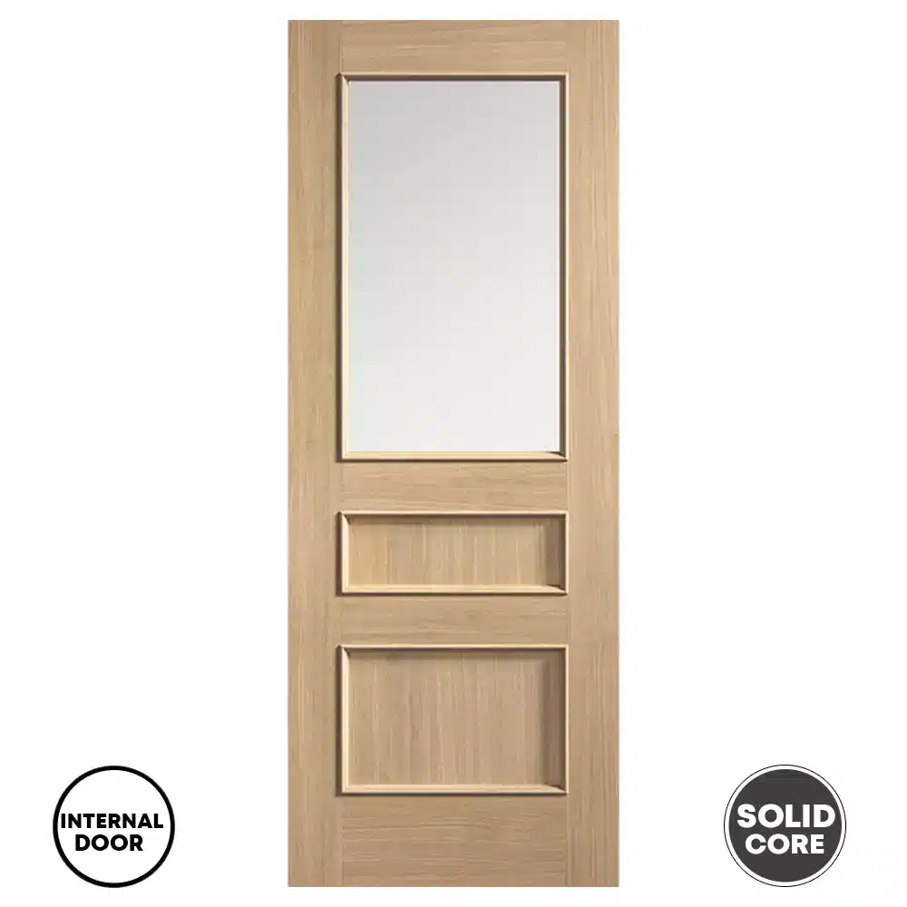LPD Toledo Pre-finished Oak Internal Door With Glass